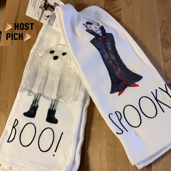 Rae Dunn Other - Rae Dunn “SPOOKY” “BOO” 2 Piece Kitchen Towel Set NWT
